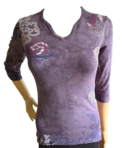 Botanical garden Print in Crystal  - Periwinkle