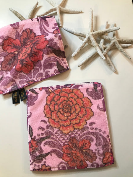 Fresco Towels - Damask Flower Pink - Washcloth