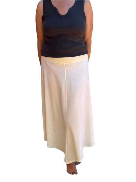 Long Skirt - Garment Dye Solid - Ivory