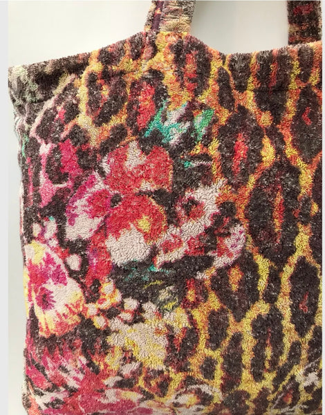 Fresco Towels - Leopard Gold/Taupe - Large Tote Bag