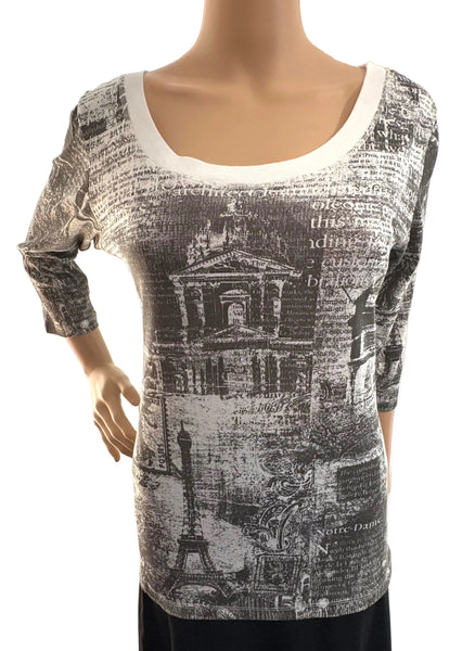 Notre Dame Scoop neck - White