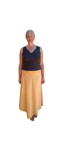 Long Skirt - Garment Dye Solid - Camel