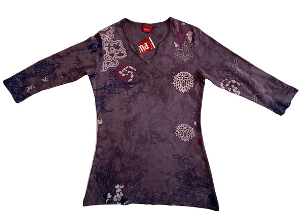 Botanical garden Print in Crystal  - Periwinkle