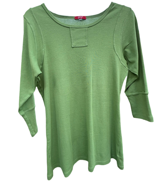 Textured Details Solid Top - Ivy