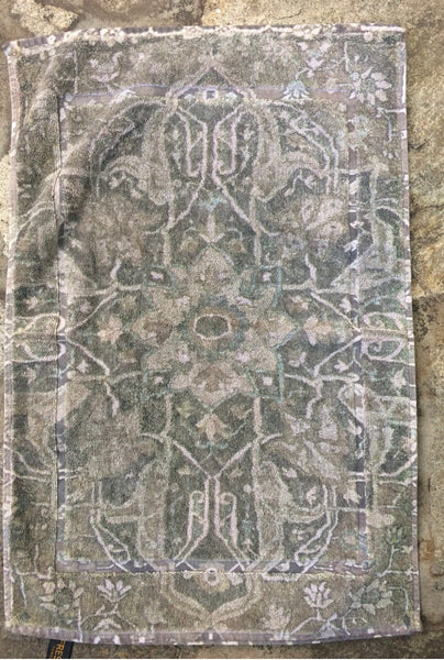 Fresco Towels - Casbah Rug Olive/Bark - Small Bath Mat
