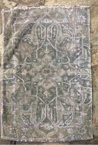 Fresco Towels - Casbah Rug Olive/Bark - Small Bath Mat