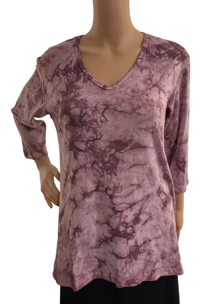 Crystal wash V neck - Mauve