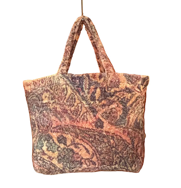 Fresco Towels - Indian Paisley Orange - Large Tote Bag