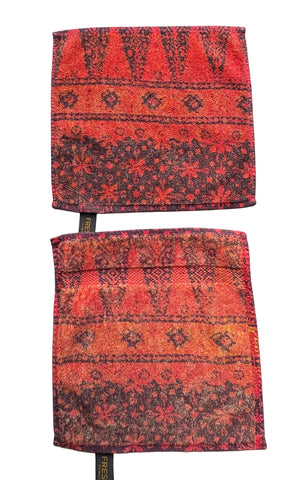 Fresco Towels - Kashmiri Sunset Orange - Washcloth