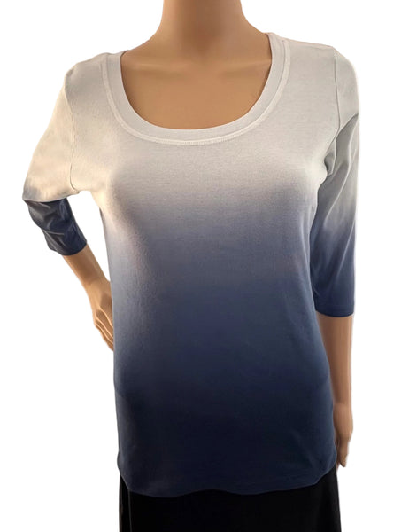 Scoop Neck Top - Ombre Dye Navy