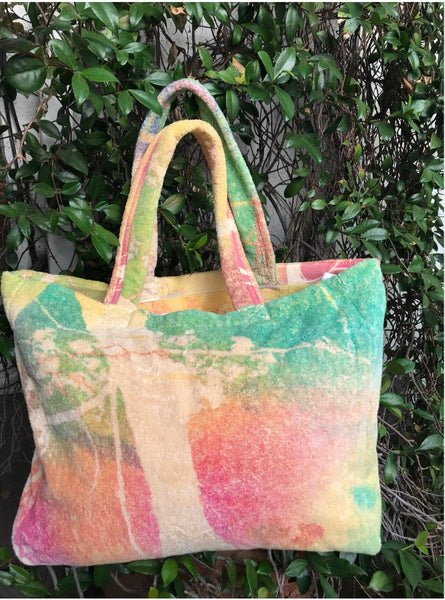 Fresco Towels - Abstract Tree Yellow - Large Tote Bag