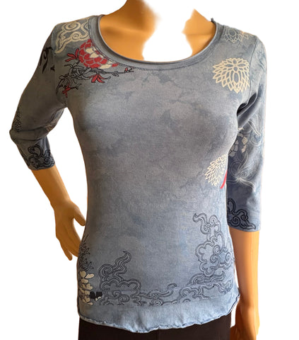 Botanical garden Print in Crystal    Blue - Top