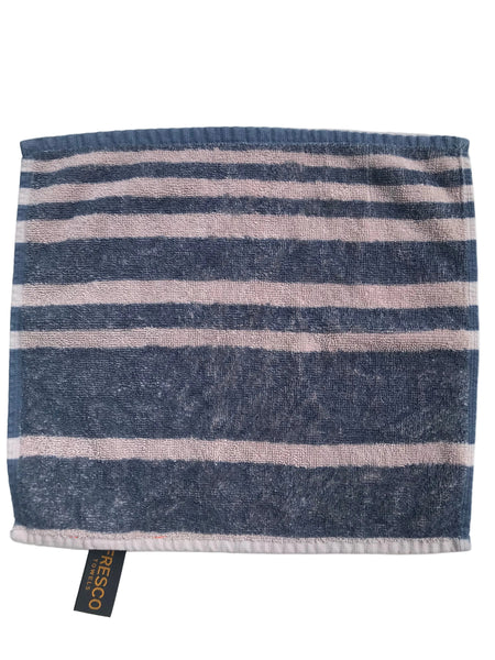 Fresco Towels- Napa Stripes Chambray/Taupe - Washcloth