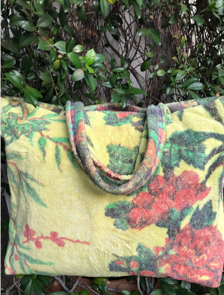 Fresco Towels - Tropical Peacock Lime - Large Tote bag