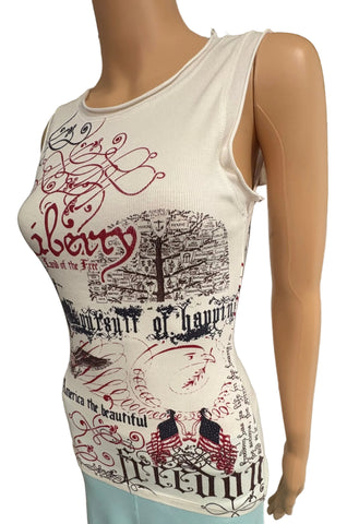 Liberty - Printed White - Tank top