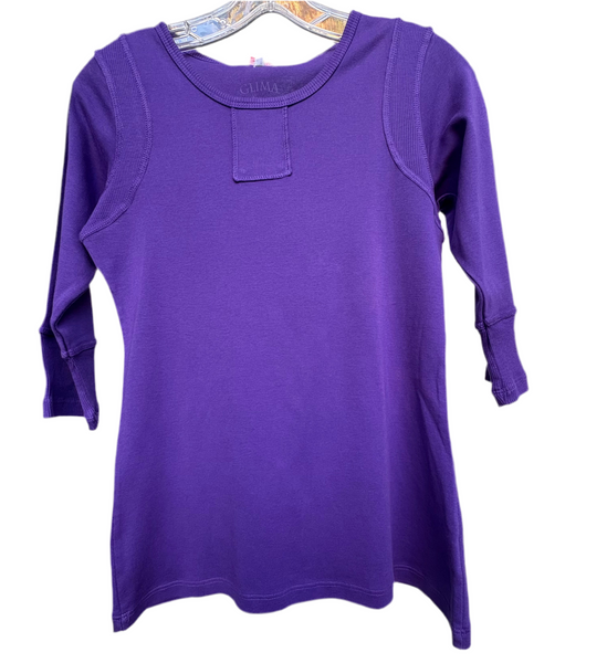 Textured Details Solid Top - Pansy