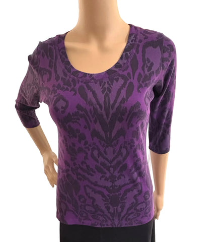 Autumn Paisley Scoop neck - Purple
