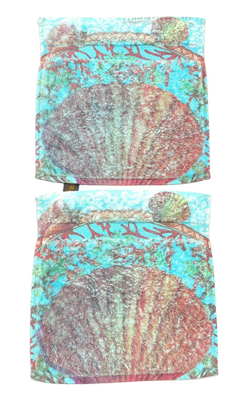 Fresco Towels- Coral Reef White - Washcloth