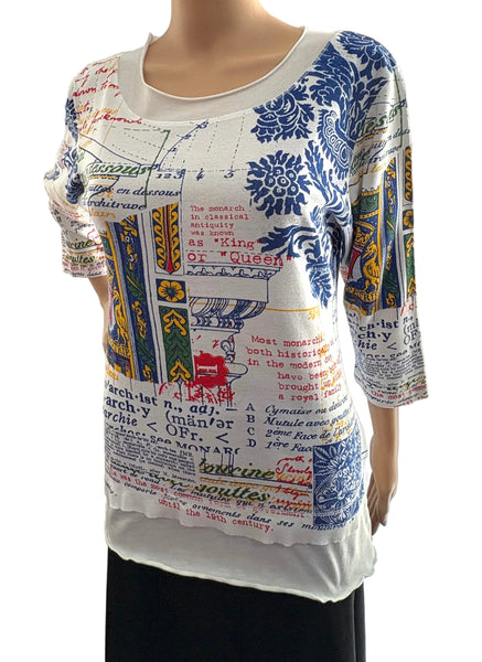 Monarchy Layered hem top - White