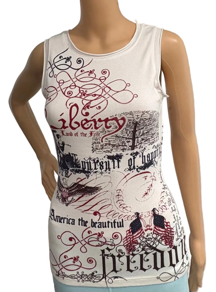 Liberty - Printed White - Tank top