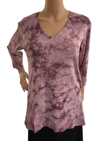 Crystal wash V neck - Mauve
