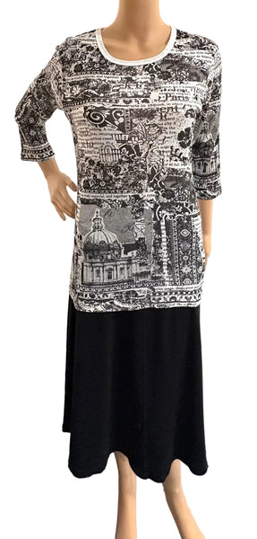 Royal Palace Crew neck - Black/White