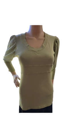 Solid Empire Top - Celedon