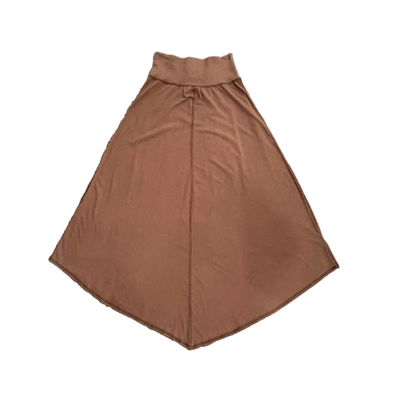 Long Skirt - Garment Dye Solid - Coffee