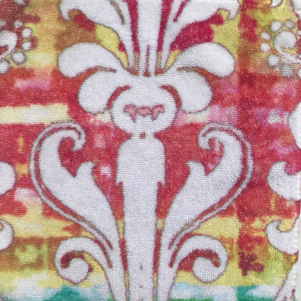 Fresco Towels- Rainbow Damask White - Washcloth