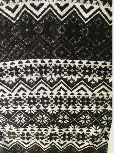 Fresco Towels - Nordic Rug Black /Bark - Bath Towel