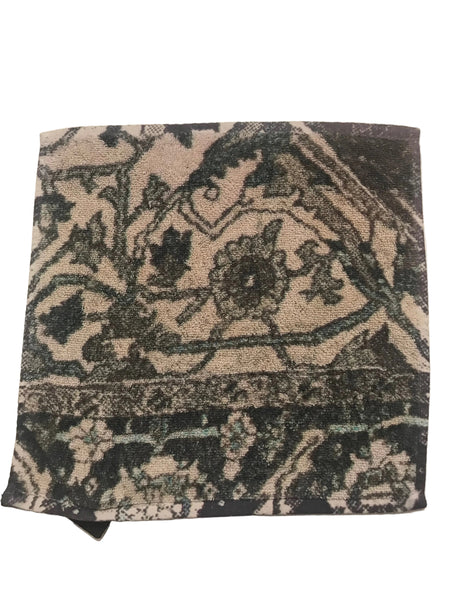 Fresco Towels - Casbah Rug Olive/Taupe - Washcloth