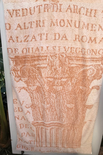 Fresco Towels - Roman Pillar Ivory /Gold - Bath Towel