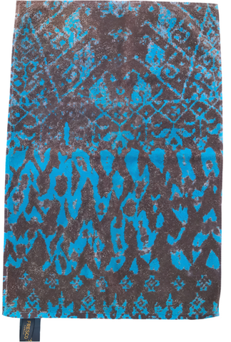 Fresco Towels - Bali Batik Turq / Brown - Hand Towel