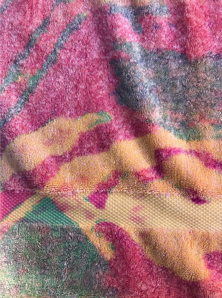 Fresco Towels- Abstract Watercolor Peach - Hand Towel