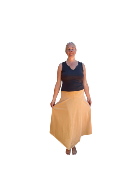 Long Skirt - Garment Dye Solid - Camel