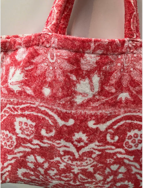 Fresco Towels - Bohemian Damask Red - Large Tote Bag