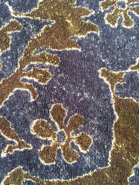 Fresco Towels - Venetian Brocade Navy/Brown - Small Bath Mat