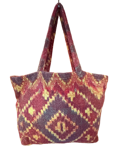 Fresco Towels - Ikat Diamonds Gold - Large Tote Bag