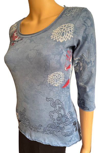Botanical garden Print in Crystal    Blue - Top