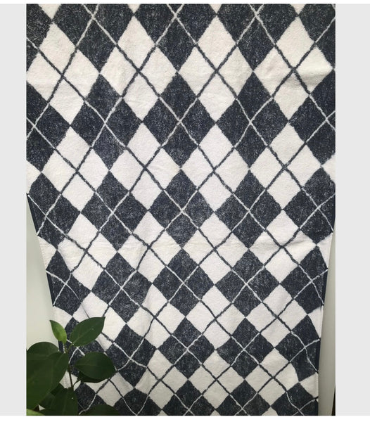 Fresco Towels - Argyle White - Bath Towel