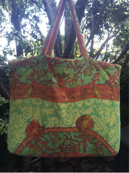 Fresco Towels - Coral Reef Lime - Large Tote Bag