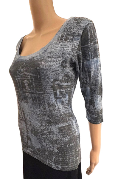 Notre Dame Scoop neck - Blue