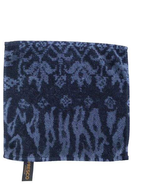 Fresco Towels- African Batik Chambray/Navy - Washcloth