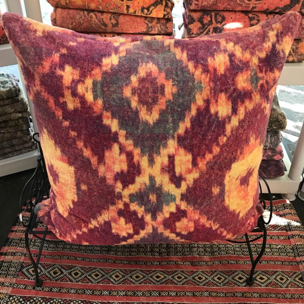 Fresco Towels - Ikat Diamond Gold - Large Pillow Cover