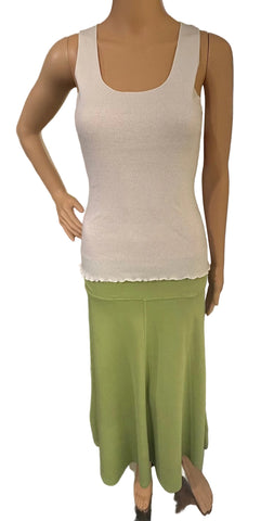 Mid Length Skirt - Solid Garment Dye - Lawn