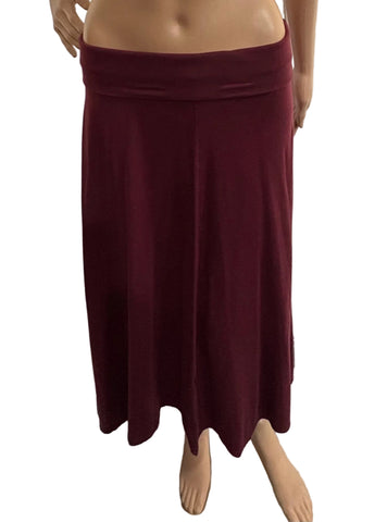 Long Skirt - Garment Dye Solid - Mulberry