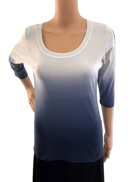 Scoop Neck Top - Ombre Dye Navy