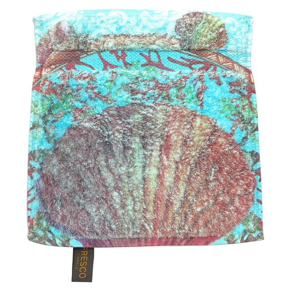 Fresco Towels- Coral Reef White - Washcloth