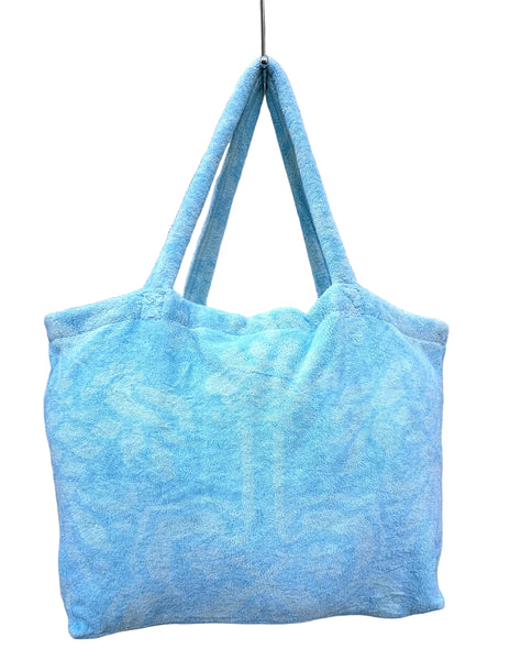 Fresco Towels - Venetian Brocade Sky / Mint - Large Tote Bag
