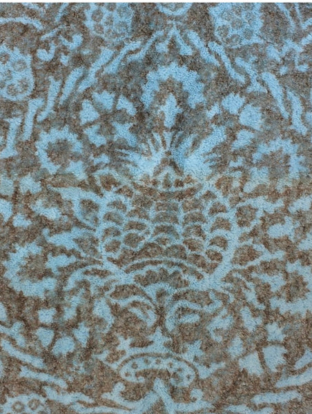 Fresco Towels - Bohemian Damask Aqua/Bark - Hand Towel
